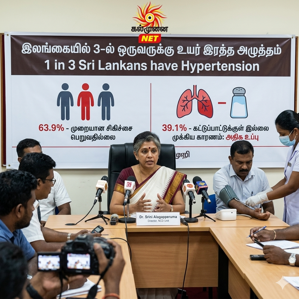 இலங்கையில் 3-ல் ஒருவருக்கு உயர் இரத்த அழுத்தம்: சுகாதார அமைச்சு கடும் எச்சரிக்கை!